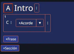 Intro section with a numbered phrase inside a chart in Tonico.app.