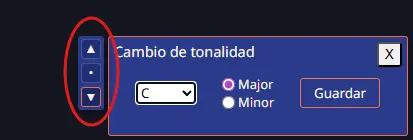 Buttons for changing the vertical position of a content builder in Tonico.app.